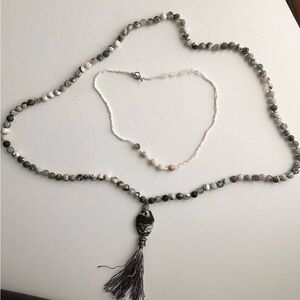 Handmade Beaded Necklace with Tassel